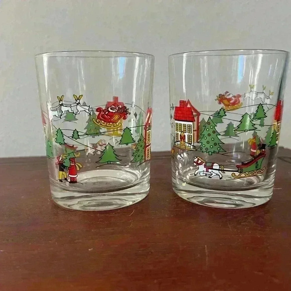 Jamestown, The Joy of Christmas, 14oz Glassware, Old Fashioned, Set of 2 60s - Picture 6 of 8